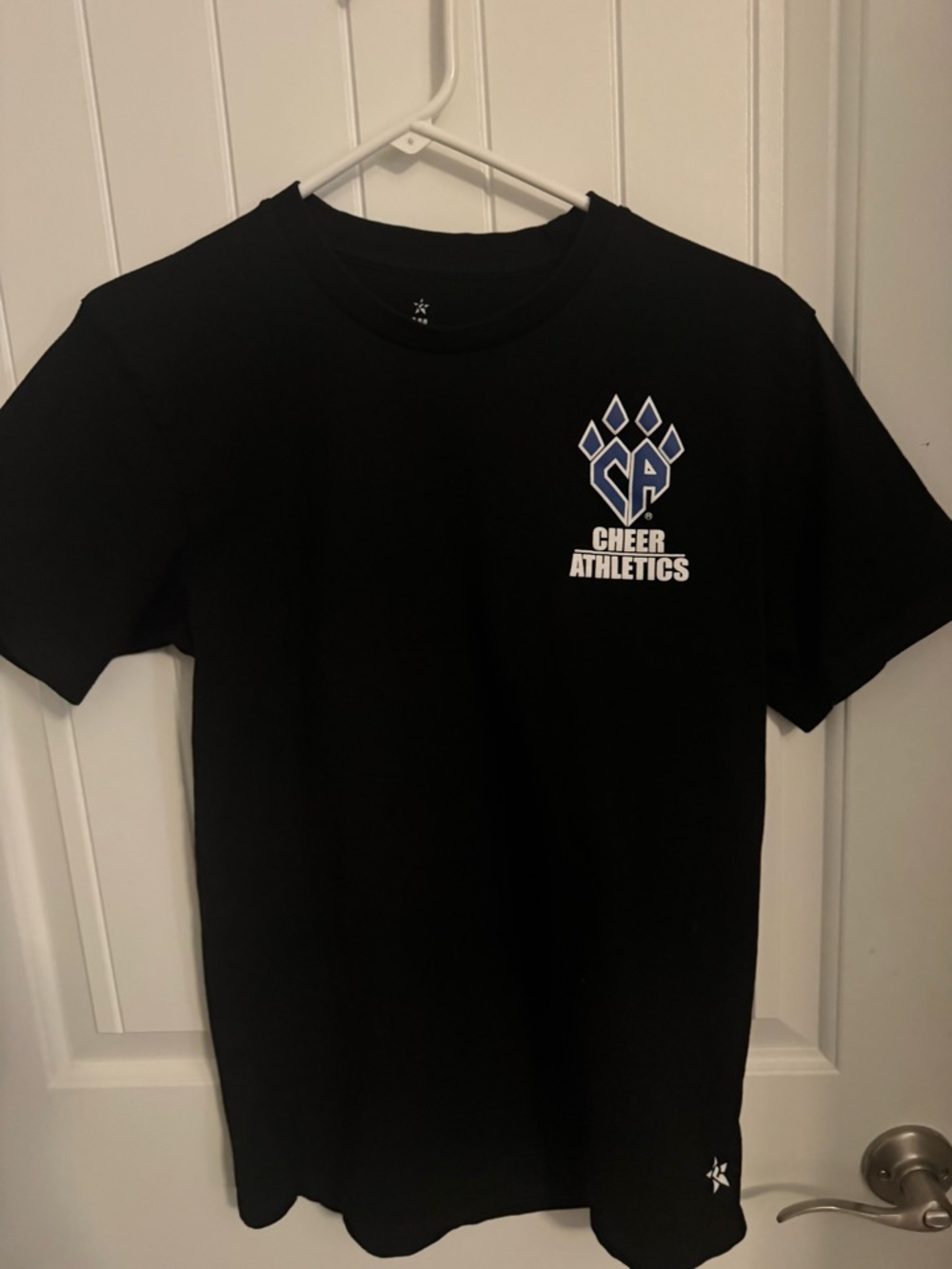 Unisex Black Logo T-Shirt cheer athletics shirt. Medium -F